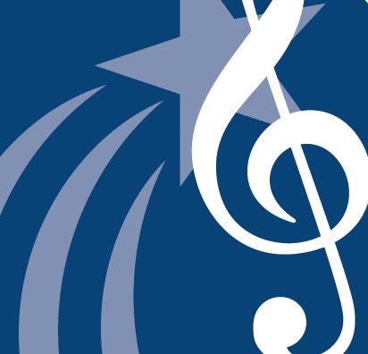 Logo mit einer musikalischen Note und einem stilisierten Stern.